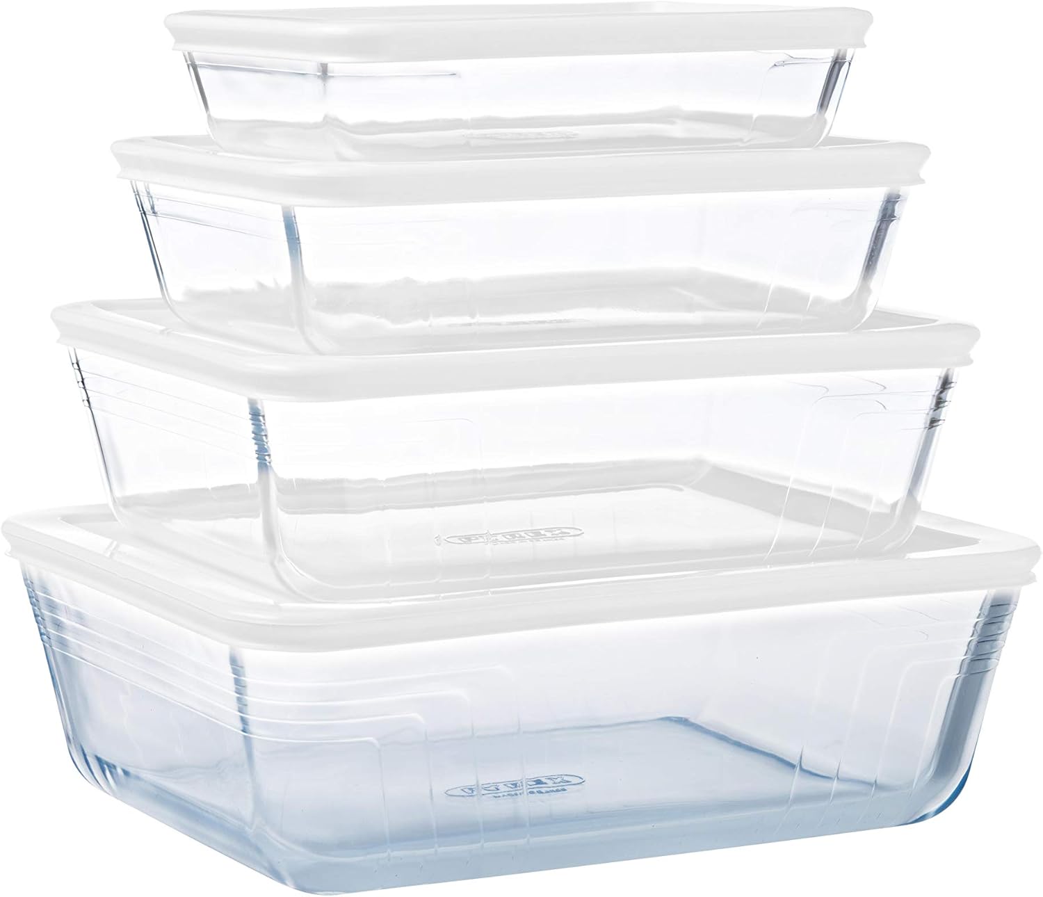Pyrex - Cook & Freeze - plat rectangulaire 22x17 cm - avec couvercle, lot de 4