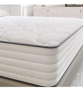 TXO Matelas 140x190 25 cm Épaisseur, Hybride Matelas à Ressorts ensachés, Durable et Antistatique...