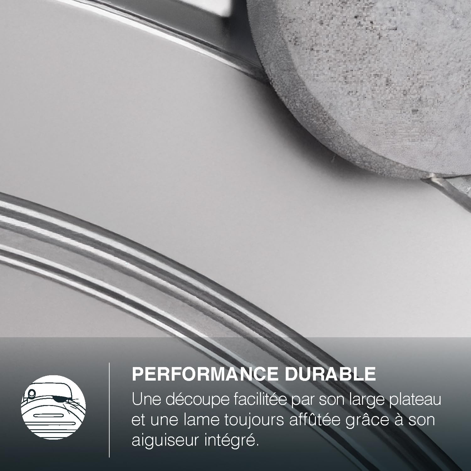 H.Koenig - trancheuse professionnelle - lame 25 cm - coupe 0-12 mm, aiguiseur intégré - MSX254