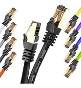 Duronic CAT8 BK Câble Ethernet blindé S/FTP noir | 40 Gbps 2000 MHz | Haute vitesse | Câble La...