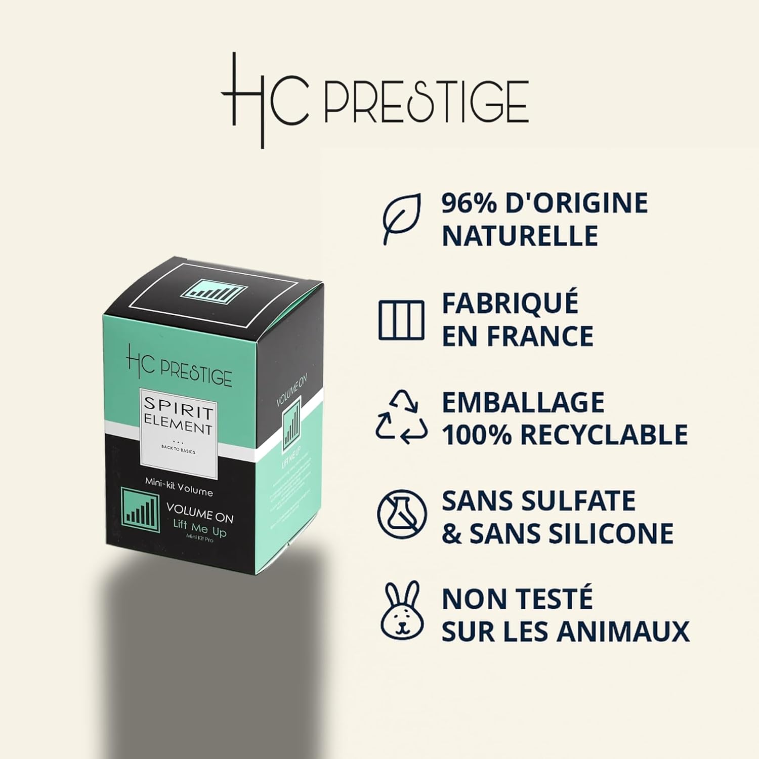 Mini Kit Capillaire – Routine Volume Pro – 4x100ml, naturels, sans sulfate, cheveux fins