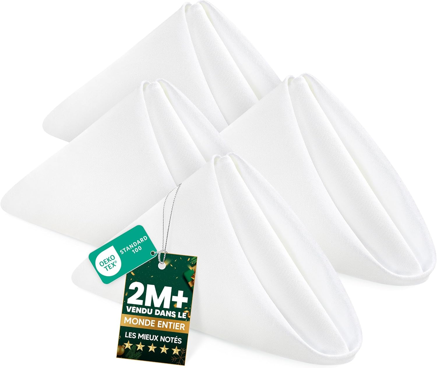 Kichly - serviettes tissu lot de 24 - 50x50cm - réutilisables, douces