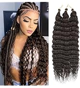 MLETULIPS Ocean Wave cheveux Hair Extensions Deep Wave Braiding Crochet Hair Soft Synthetic Curly...