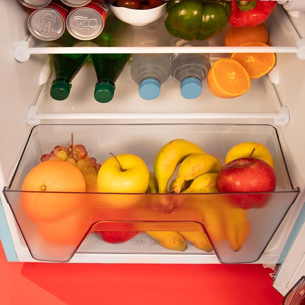 Cecotec - Bolero CoolMarket 2D Origin 86 - 86L, 2 portes, No Frost, 89,3x48,7cm, lumineux, bleu