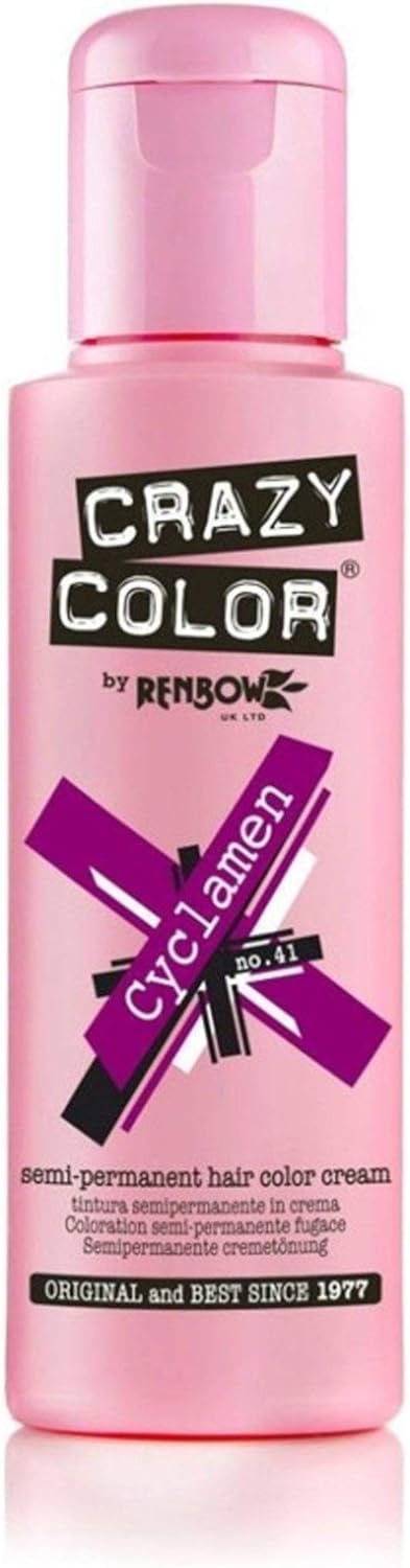Crazy Color - Cyclamen semi-permanent - 4x100ml - coloration cheveux
