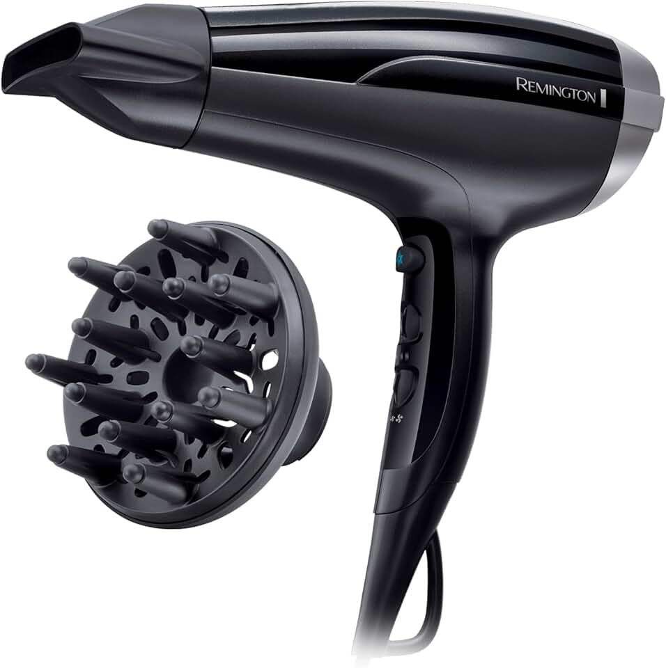 Remington - Sèche-cheveux Pro Air-Shine - léger, 2300W, ionique, céramique tourmaline, anti-frisottis - D5215