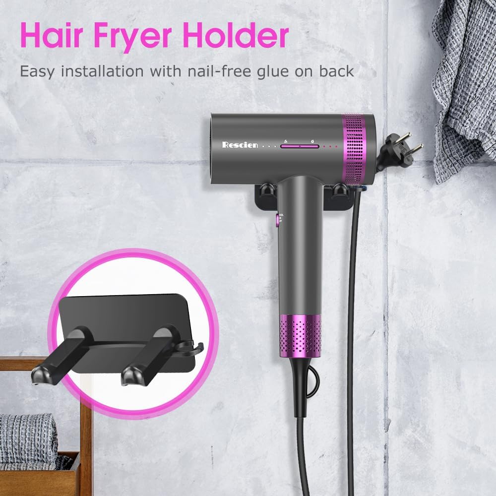 Sèche-cheveux ionique - 2000W - moteur 110000 tr/min, plasma 1750M, buse magnétique, chaud/froid