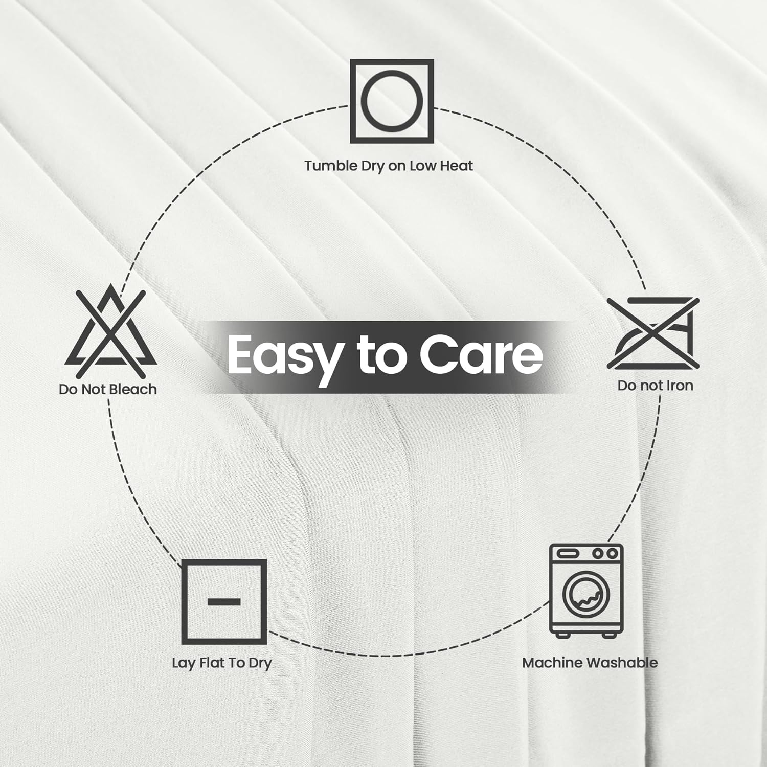 Utopia Kitchen - nappe de table extensible - 183 cm - polyester spandex, lavable, blanc