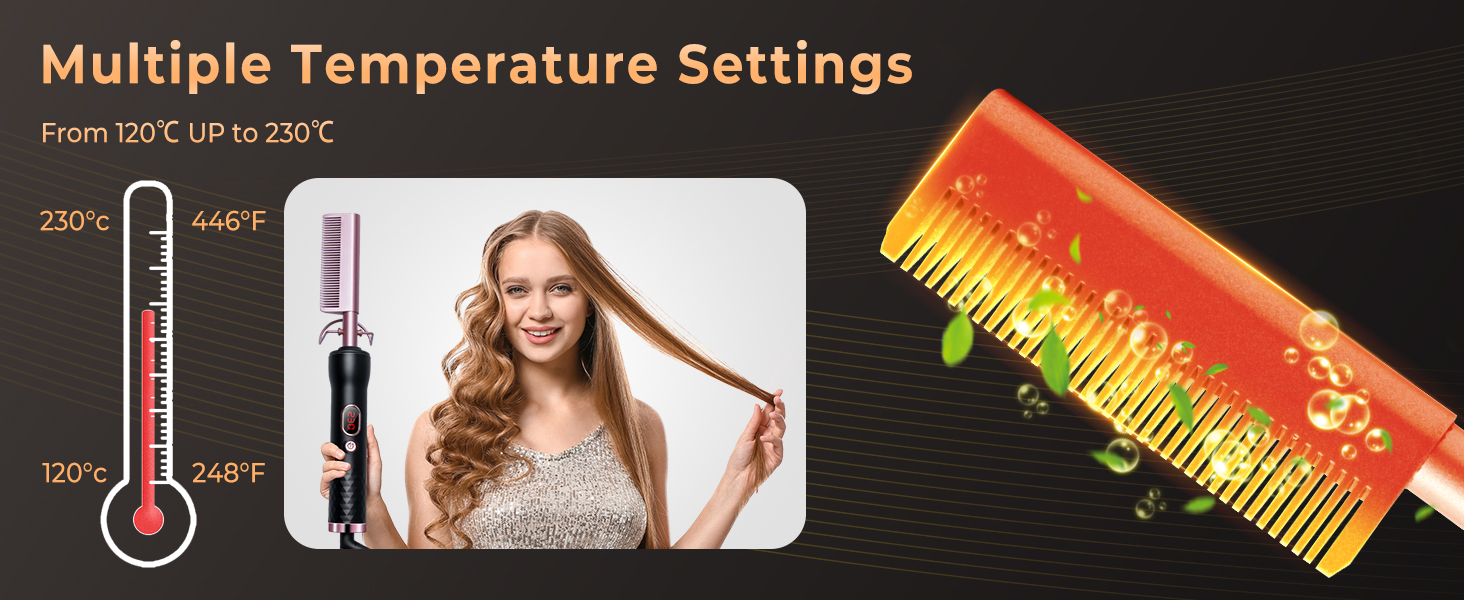 peigne chauffant lissant afro