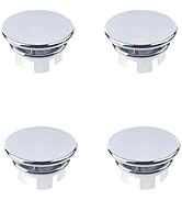 Couvercle de Trop-Plein pour Lavabo, 4 Pcs Anneau de Débordement d’Évier, Bouchon Trop Plein Lava...