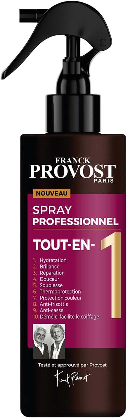 Franck Provost - Spray Tout-en-1 - 190ml - Thermoprotection, soin, hydratation, brillance
