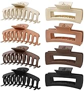 Kavya Lot de 8 grandes pinces à cheveux antidérapantes pour cheveux épais