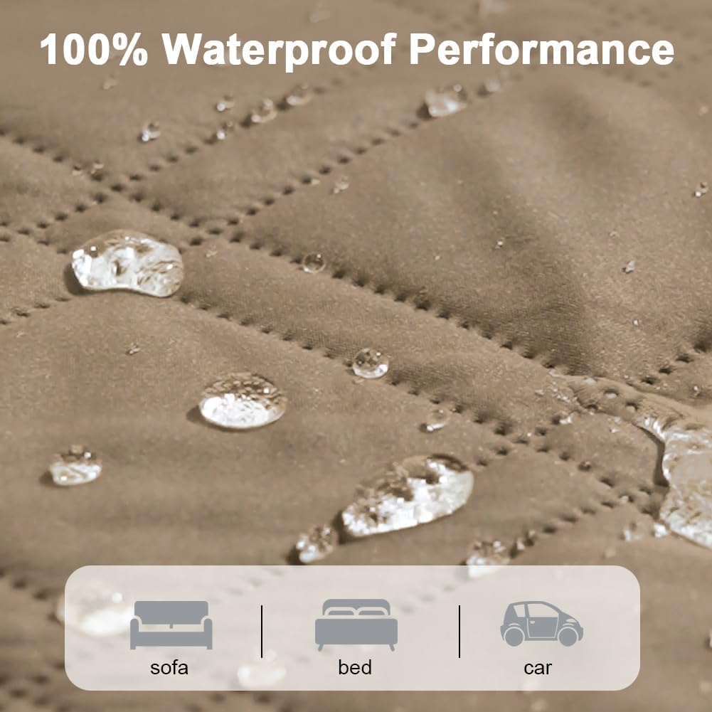 DUJUIKE - housse canapé imperméable, antidérapante, 173-208cm, protection animaux