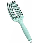 Olivia Garden Fingerbrush Care Iconic - Medium - Mint - Brosse Démêlante en Poils de Sanglier & N...