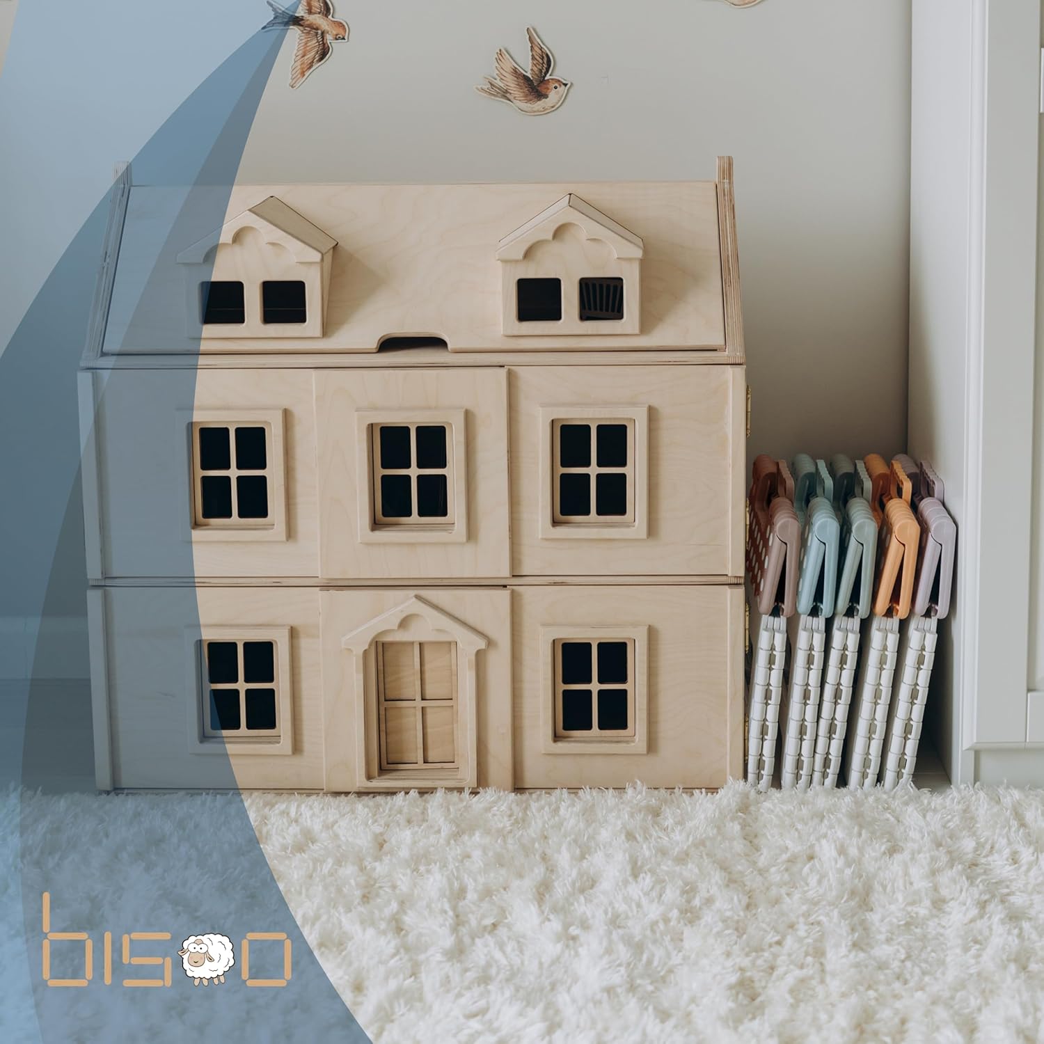 Bisoo - Tabouret pliant enfant - 22 cm - plastique, pliable, sûr