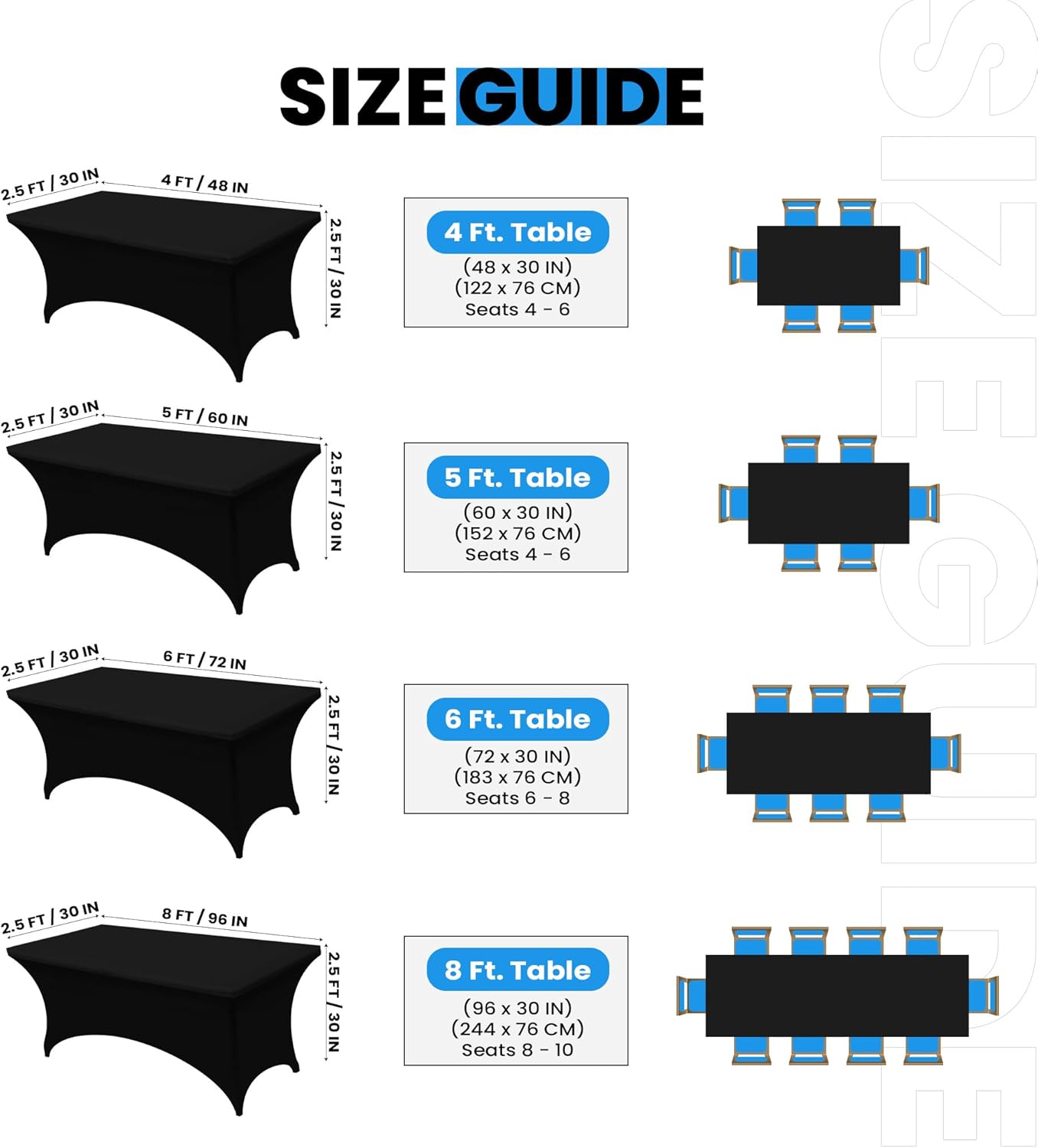 Utopia Kitchen - nappe extensible 122 cm - polyester spandex, lavable