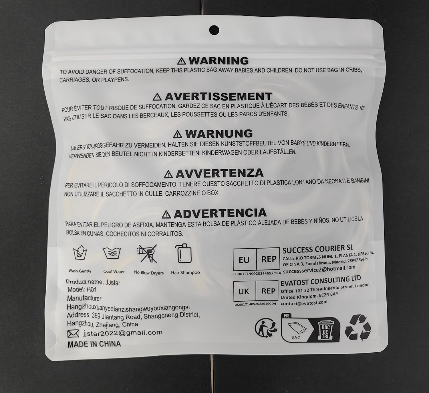 JJstar - Chignon postiche bouclé, élastique, brun & blond miel