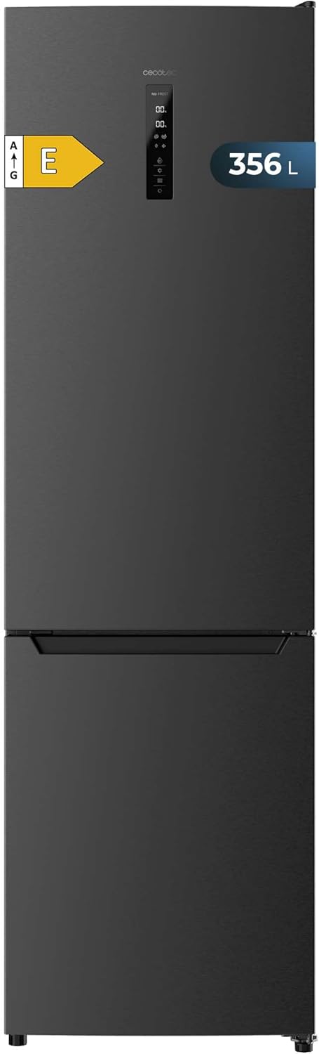 Cecotec - Bolero CoolMarket Combi 356 - 356L inox - No-Frost, Multi Airflow, congélation rapide