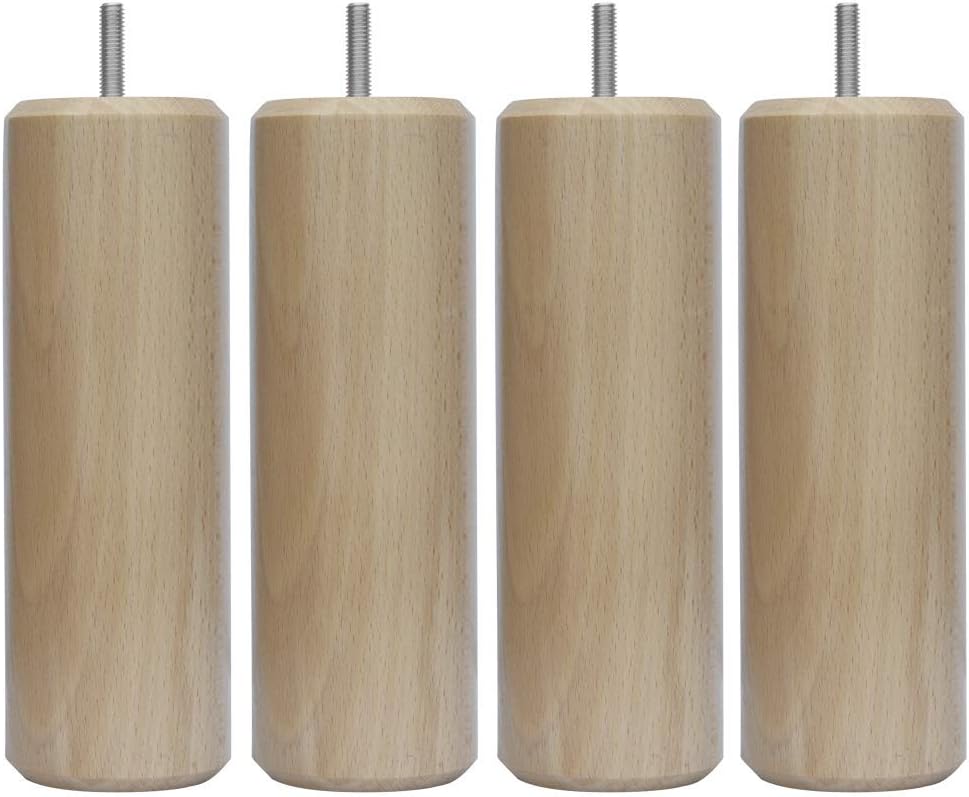 MARGOT - Caméléon Cylindre - 20 cm - 4 pieds lit bois vernis naturel - 3700527815763