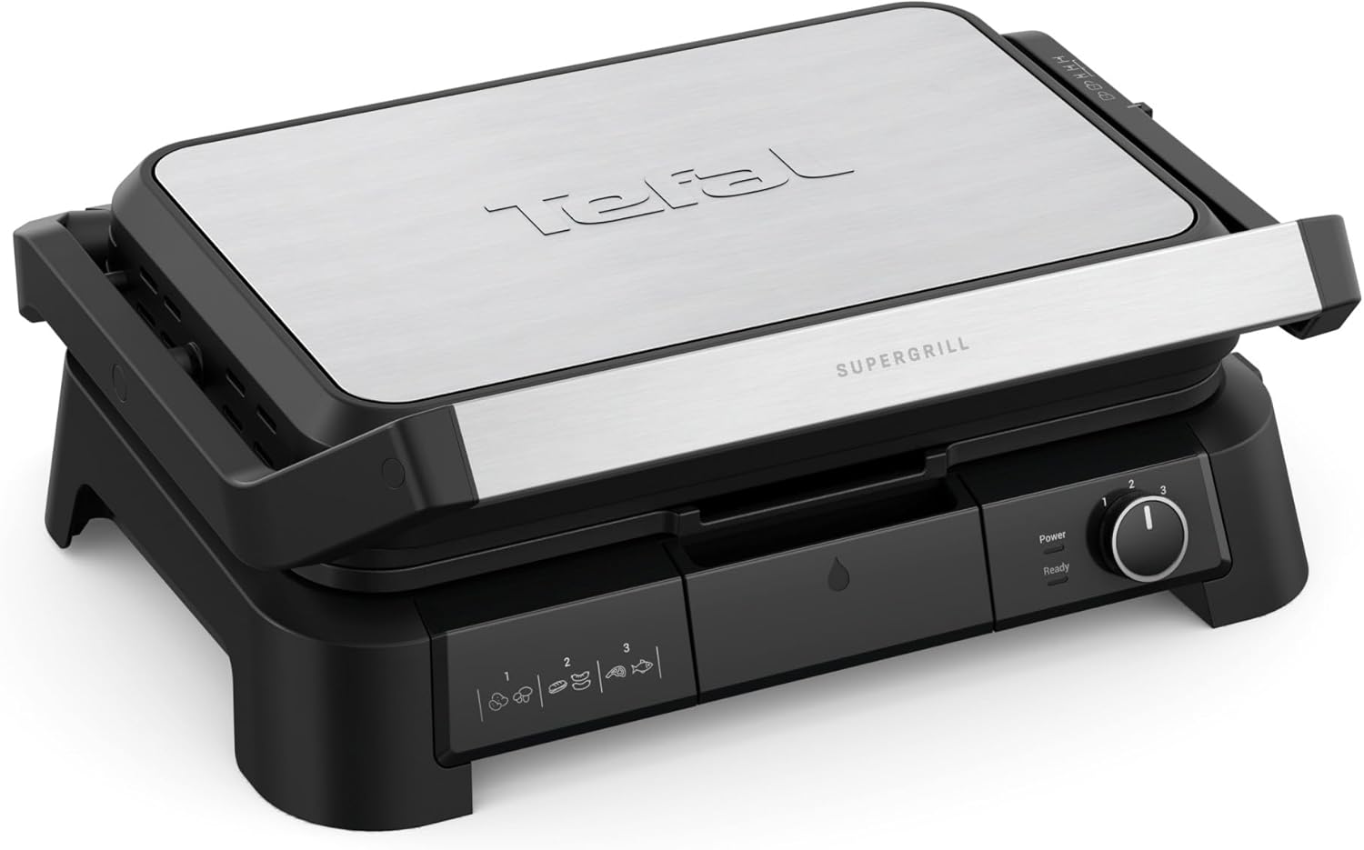 Tefal - SuperGrill 3-en-1 XL - grande surface, 2200W, thermostat ajustable - GC520DE0