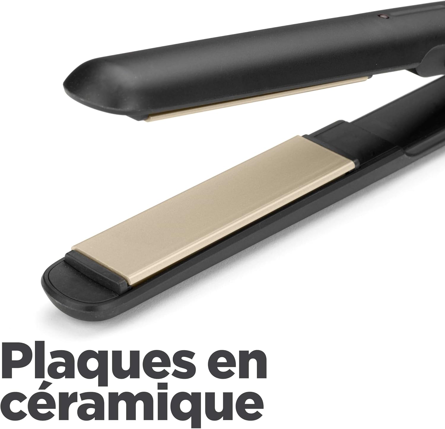 BaByliss - Lisseur Ceramic Straight - multi-voltage, 2 temp., tapis inclus, soyeux, noir - ST089E
