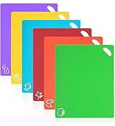 Vicloon Planche à Découper Flexible,6PCS Planche A Decouper Souple Decouper Plastique Antidérapan...