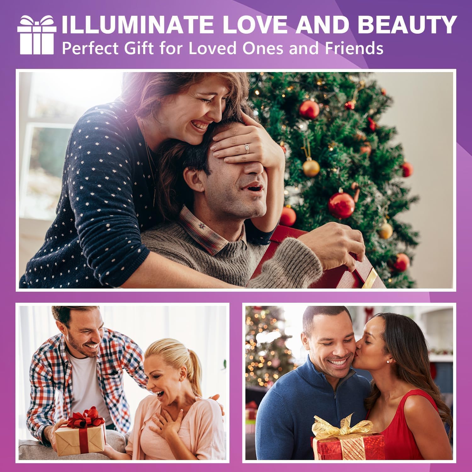 Auxmir - miroir grossissant série LED - 30x - rechargeable, 3 éclairages, ventouse 360°