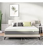 NoVilla Matelas hybride 135 x 190 cm ressorts ensachés et mousse confort hauteur...