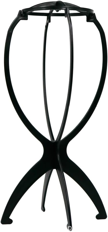 Support de perruque - pliable portable, amovible, noir, rangement optimal