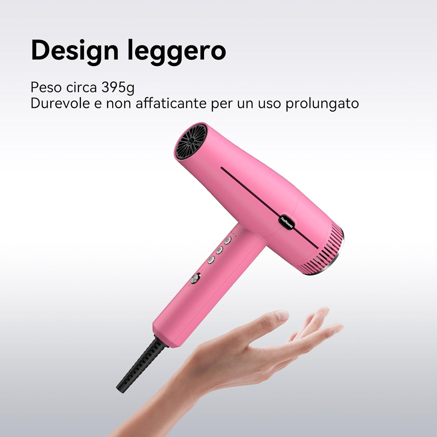 FirePhoenix - sèche-cheveux pro - 2300W, 22m/s, ions, 3 vitesses