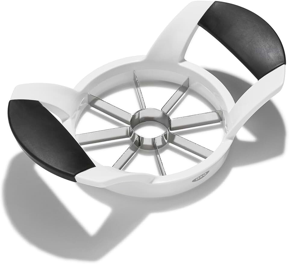 OXO - Good Grips coupe-fruits - inox, noir et blanc, trancheuse efficace