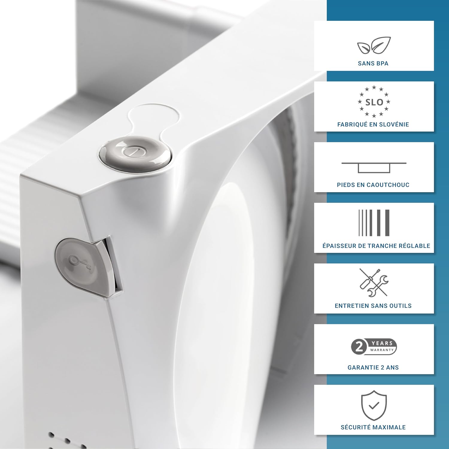 EUREL - trancheuse électrique RS44 - lame 170 mm - épaisseur réglable, moteur 80W