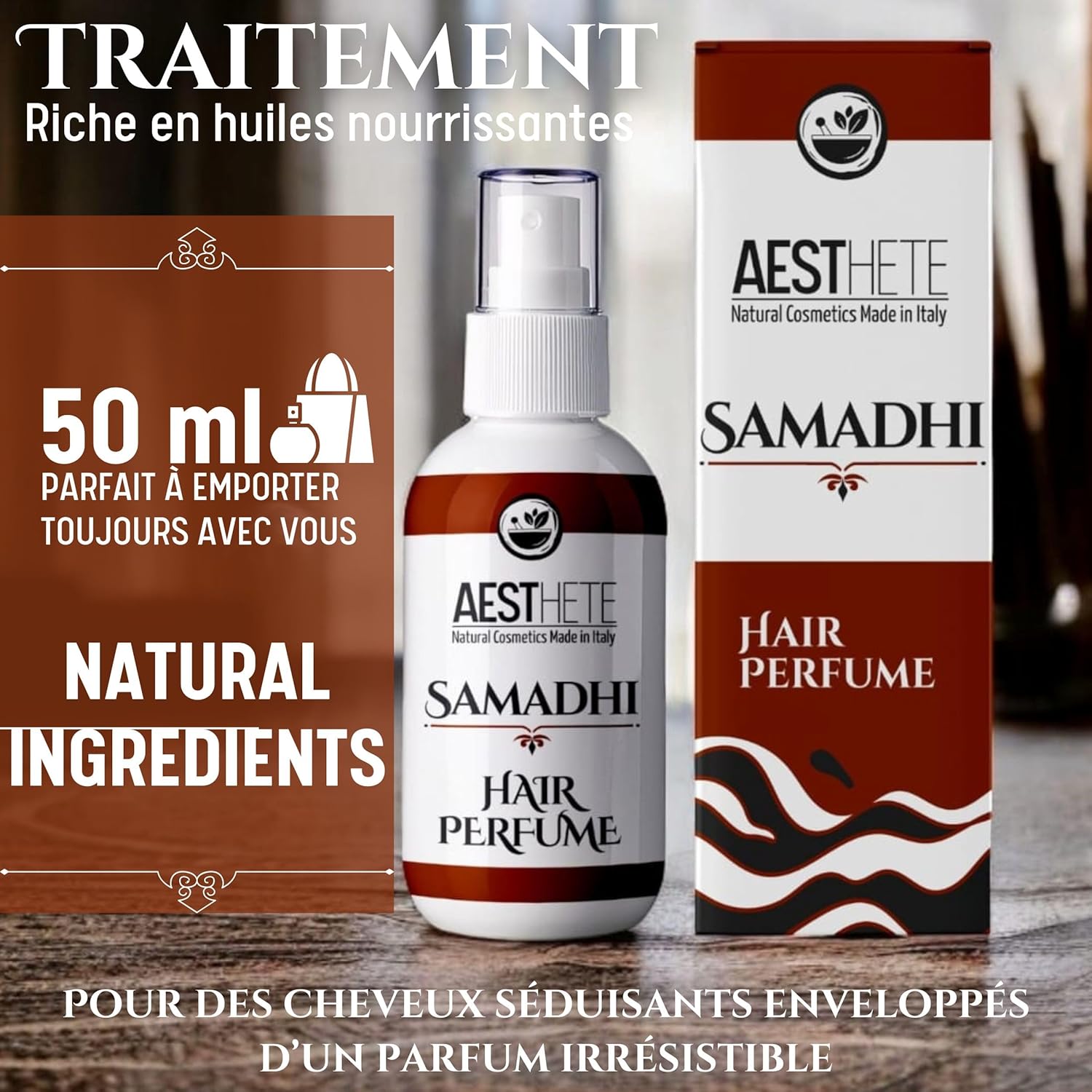 Aesthete - Samadhi - 50ml - Jasmin, cèdre, vanille, hydratant, sans alcool