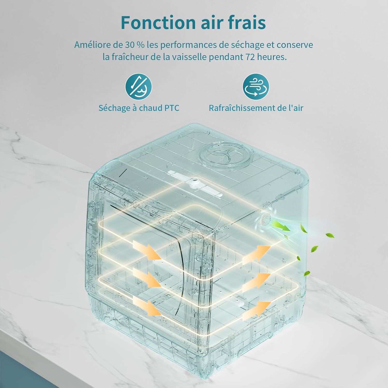 AIRMSEN - Mini lave-vaisselle compact, 5L, écran LED tactile, 5+1 programmes