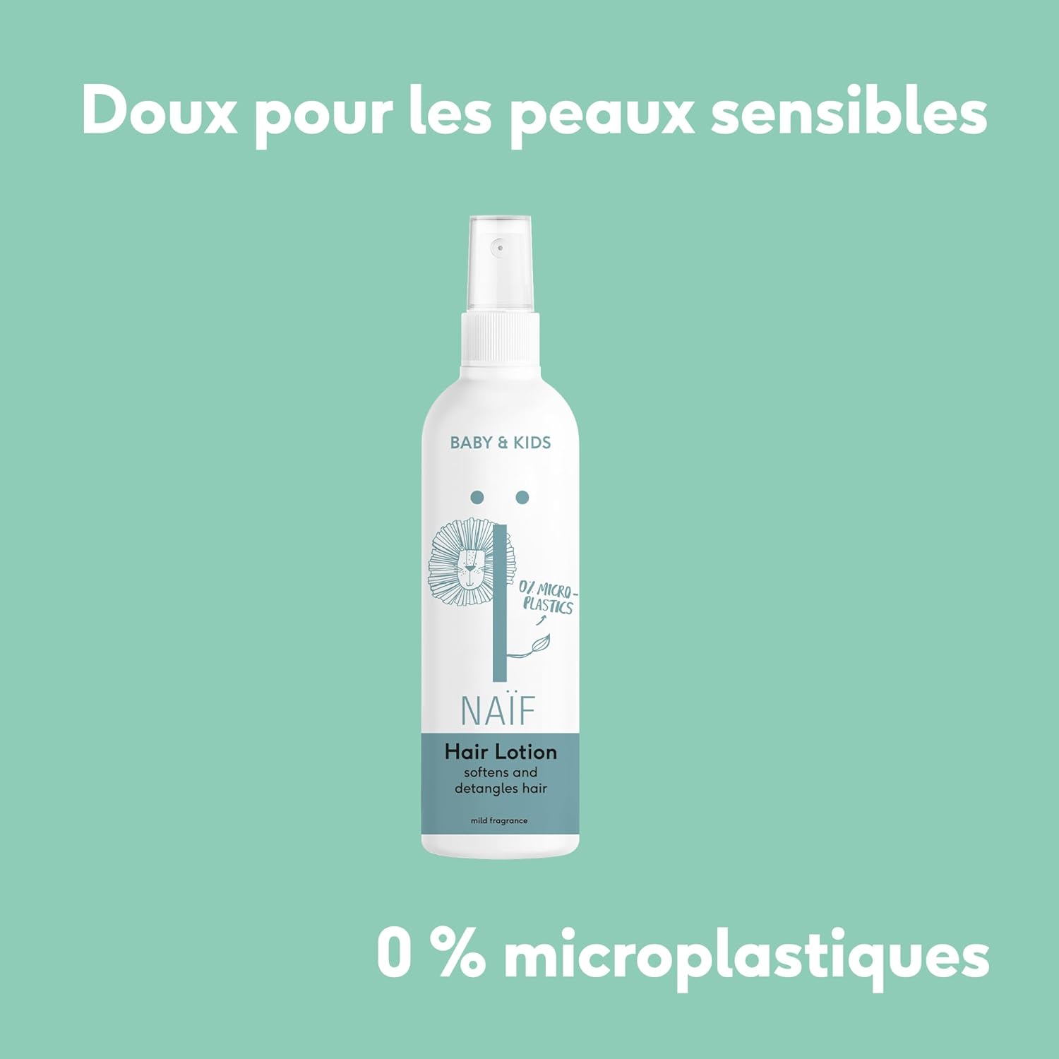 Naïf - Spray Démêlant Bébé & Enfant - 150ml - hydratant naturel, sans silicone, anti-frisottis