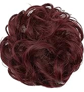 JJstar Chignon Postiche Cheveux Grande Postiches Bouclés Ondulés Chouchou Cheveux Naturel Faux Ch...
