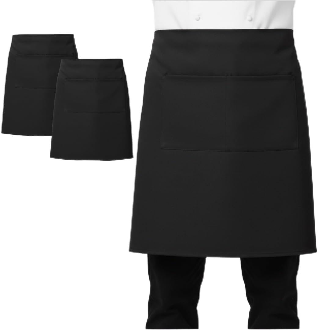 LEFUNDA - Tablier cuisine réglable, 3 poches, étanche, longues lanières, mixte