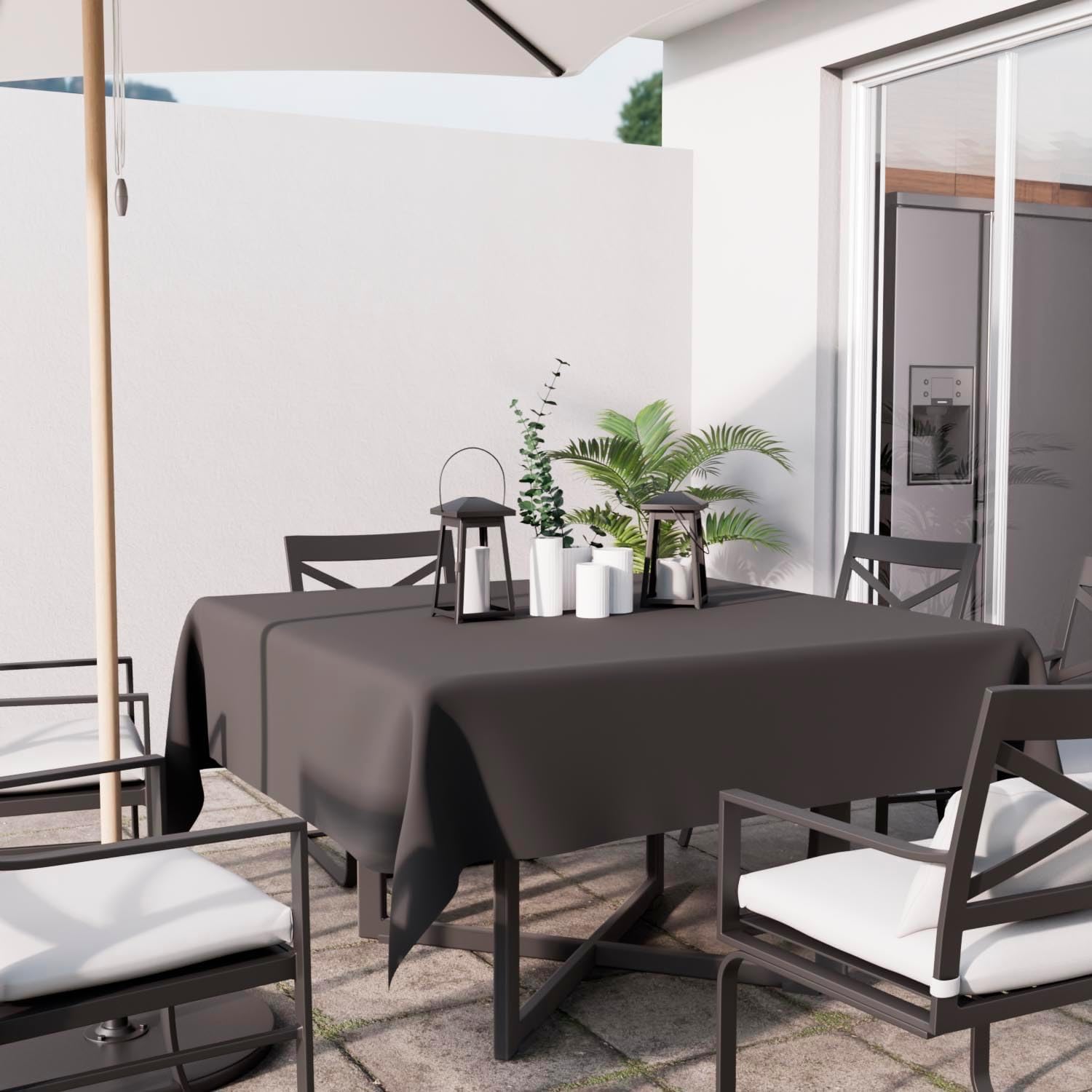 Soleil d'Ocre - Nappe Alix - 180x180 cm - polyester anti-tâches