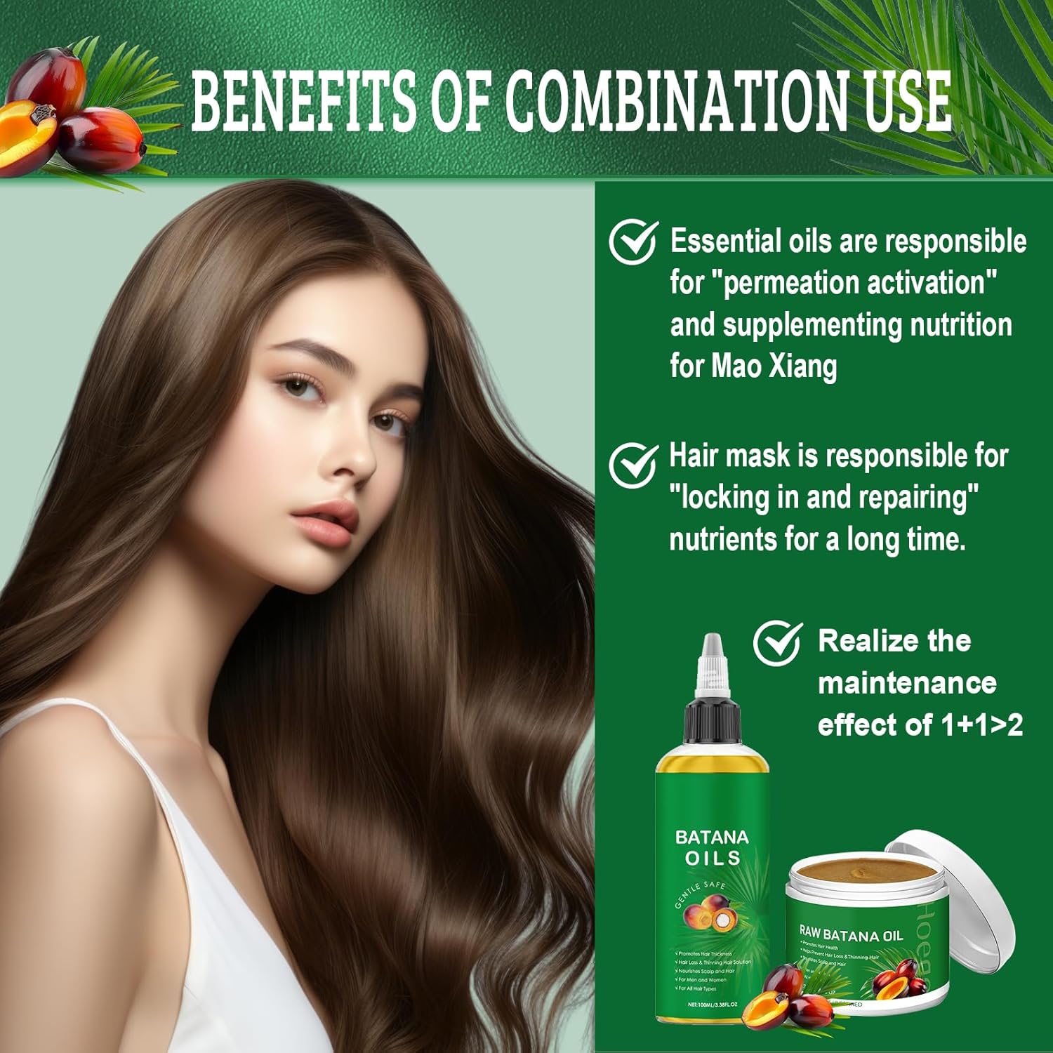 Crème Capillaire - soin à l'huile de Batana - croissance et nutrition cheveux