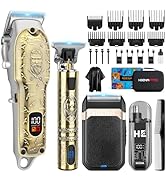 HIENA PRO Tondeuse à cheveux professionnelle pour hommes, Tondeuse à cheveux sans fil Tondeuse à ...