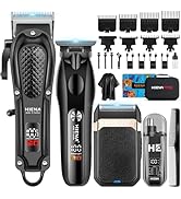 HIENA PRO Tondeuse à cheveux professionnelle pour homme - Tondeuse à cheveux sans fil - Rasoir à ...
