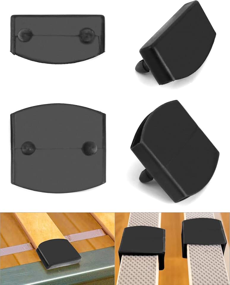 QWORK - 36 pcs capuchons et supports centraux - 5,5x0,9cm - remplacement plastique pour lattes