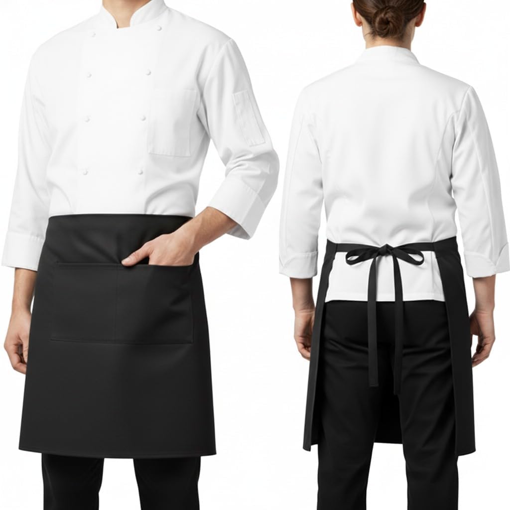 LEFUNDA - Tablier cuisine réglable, 3 poches, étanche, pour homme/femme