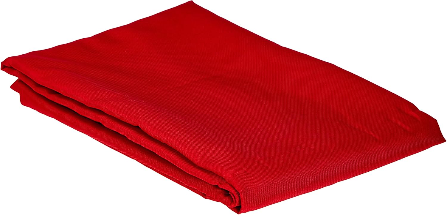 Soleil d'ocre - Alix nappe rectangle polyester rouge 160x270cm anti-tâches