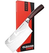 Matakumi Couteau de cuisine avec lame de 18 cm - Couteau de cuisine extra tranchant style damassé