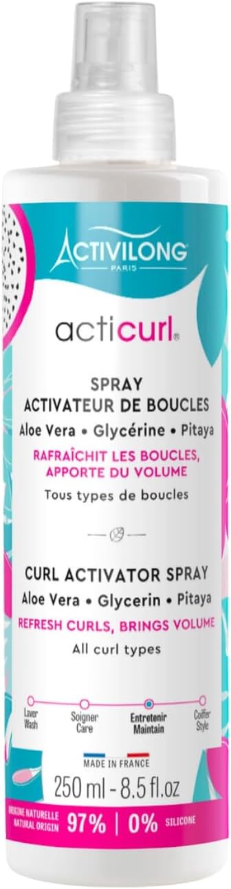 Activilong - Spray Activateur Acticurl - 250ml - Boucles définies, volume, 97% naturel
