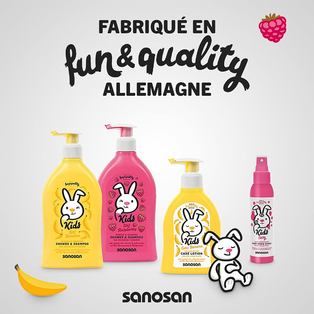 Sanosan - Spray démêlant enfants 125ml - olive bio, lait, sans rinçage