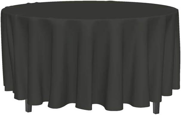 Soleil d'Ocre - Nappe Ronde Anthracite - 180 cm - polyester anti-taches