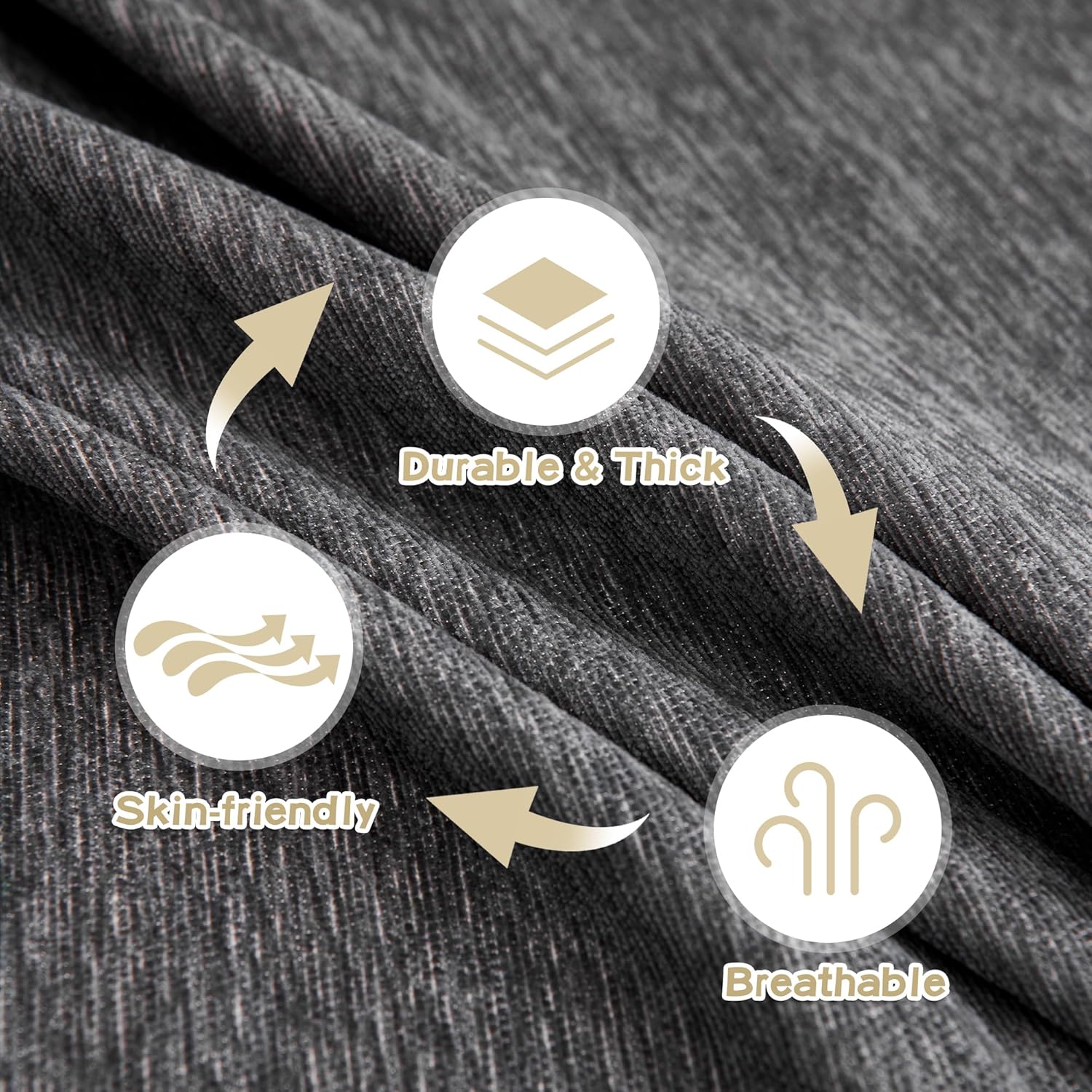 MYSKY HOME - housse canapé - 230x300cm - anti-rayures, protection animaux