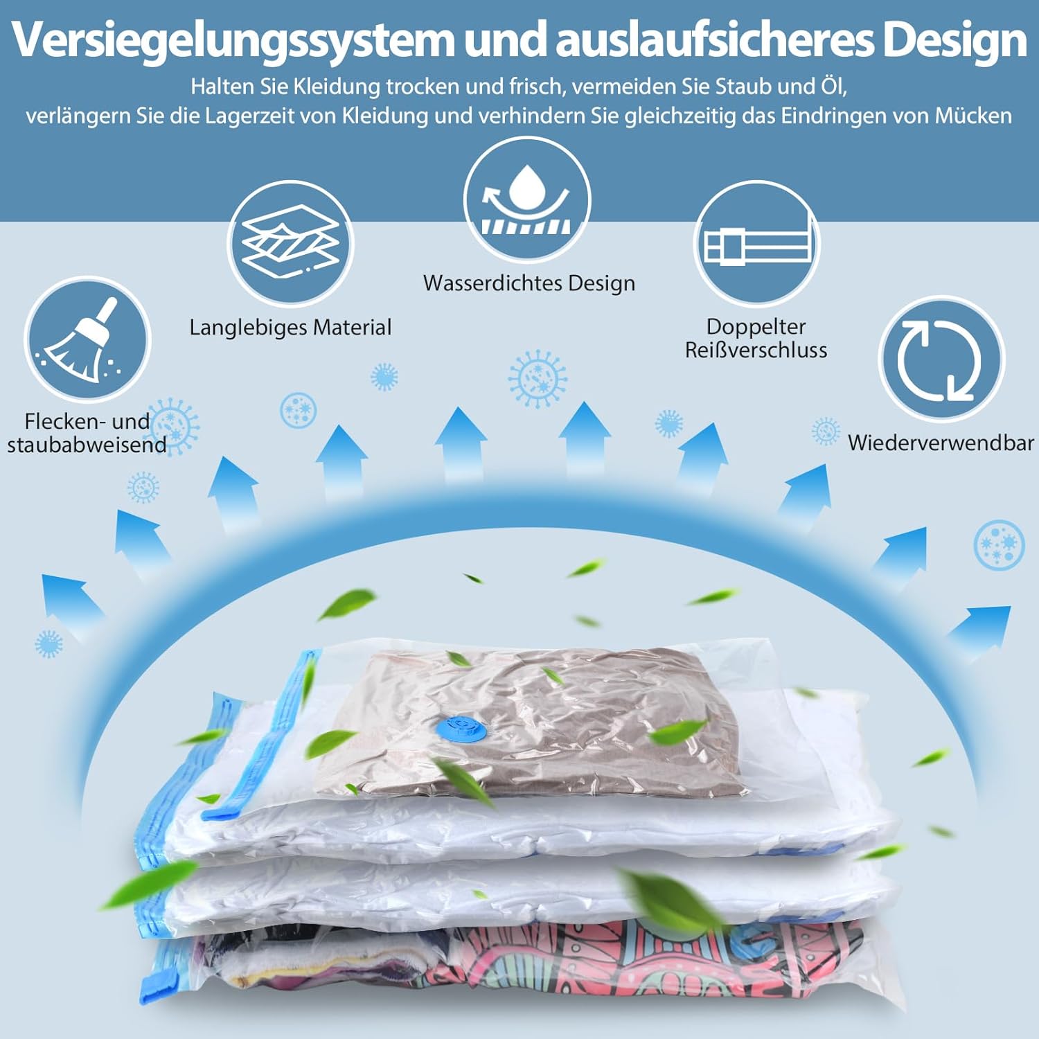 Sacs sous vide vêtements - lot de 15 - grandes tailles, pompe électrique, compression rapide, anti-poussière